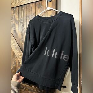 lululemon athletica Black Crew Neck Sweater